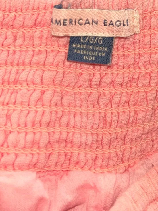 American Eagle Pink Tiered Cotton Maxi Skirt size L - Picture 3 of 3